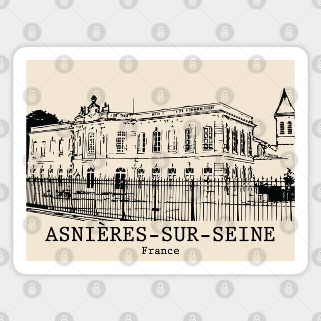Asnières-sur-Seine - France Magnet by Lakeric